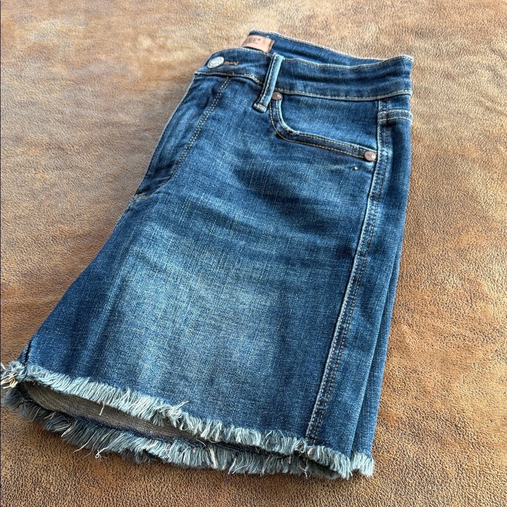 Judy Blue Distressed Blue Denim Short